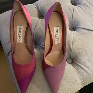 Satin Jimmy Choo heels